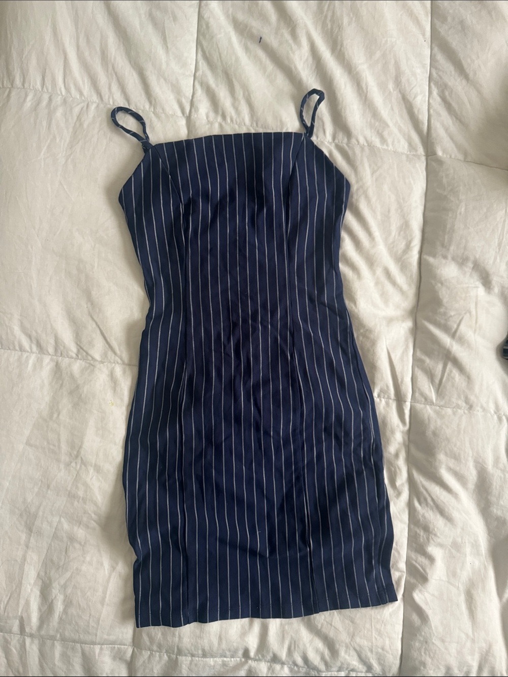 Forever 21 striped navy dress medium